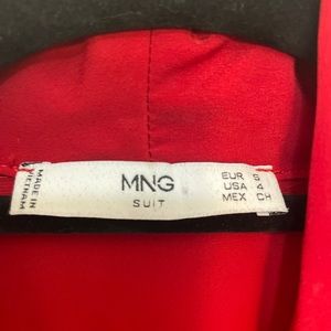 MANGO - RED SATIN BLOUSE - SIZE 4